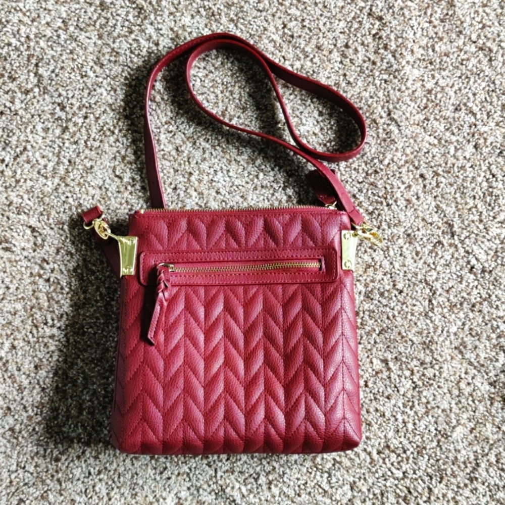 Quilted Maroon crossbody bag